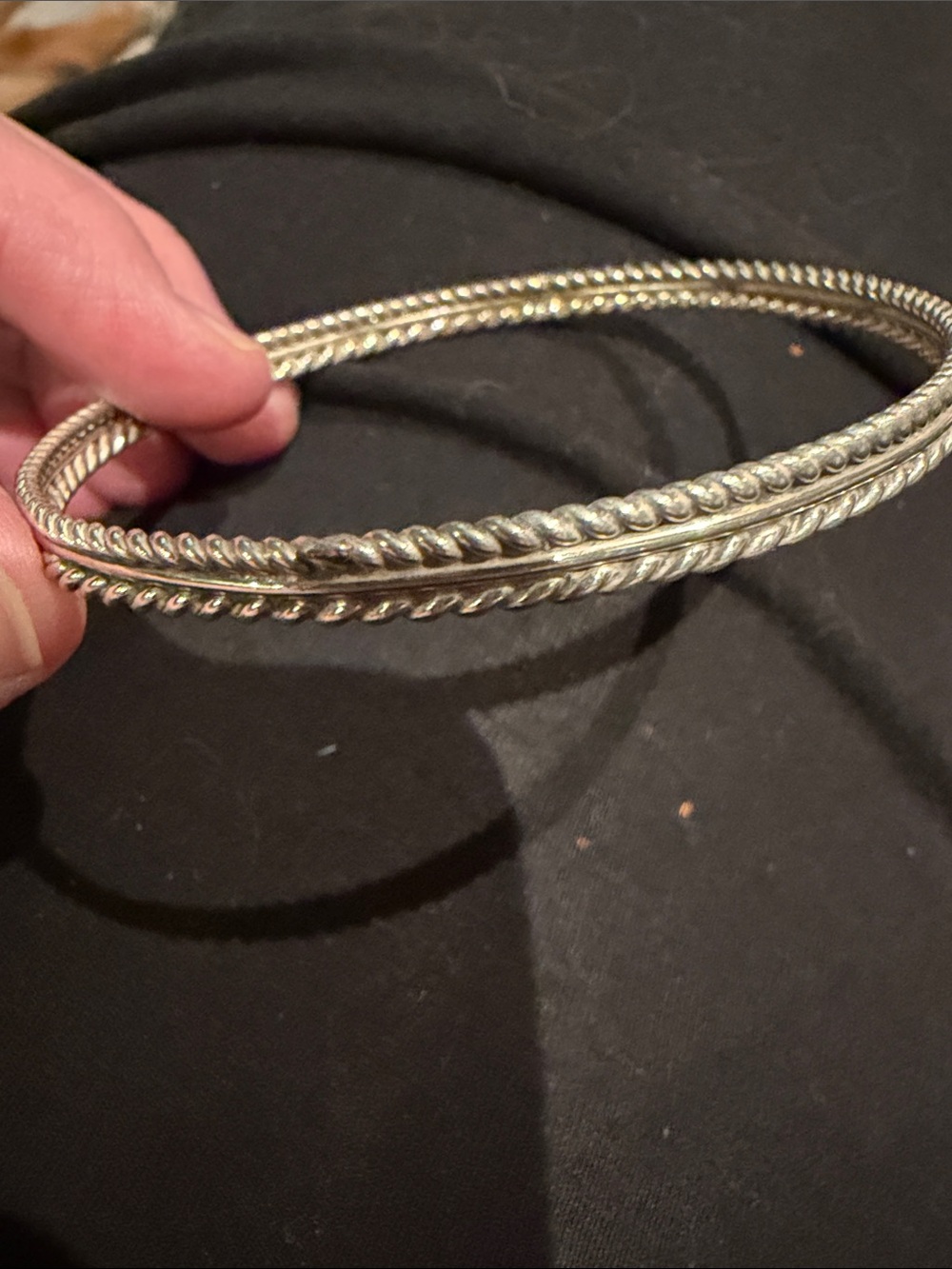 Sterling Silver Rope Style Bangle